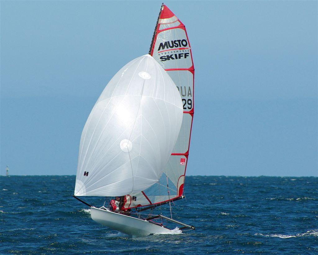 Airtime for Jayson Brown - The 2014 Musto States at Freo.  © Rick Steuart